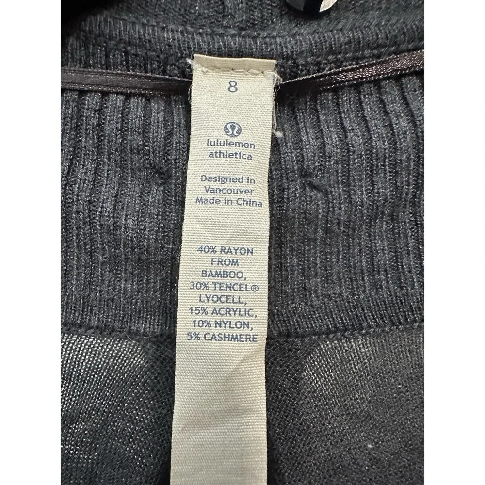 Lululemon Women's 6 Cashmere Blend‎ Universal Wrap Open Cardigan Charcoal #L3-4